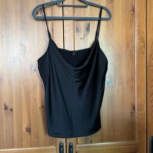 Banana Republic Elegant Black Satin Camisole Adjustable Straps Size L 19"x24"